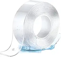 Super Fita Mágica Nano Gel Dupla Face – Fixação Forte, Reutilizável, Lávavel e Transparente - Adesão Extrema, Sem Danificar Paredes Anti-Escorregamento - Para Casa e Escritório Aréa Externa/Interna.