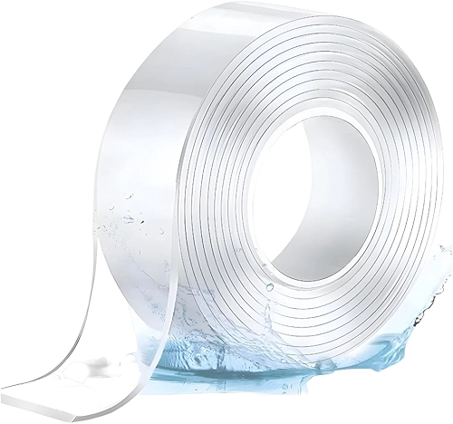 Super Fita Mágica Nano Gel Dupla Face – Fixação Forte, Reutilizável, Lávavel e Transparente - Adesão Extrema, Sem Danificar Paredes Anti-Escorregamento - Para Casa e Escritório Aréa Externa/Interna.