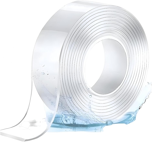 Super Fita Mágica Nano Gel Dupla Face – Fixação Forte, Reutilizável, Lávavel e Transparente - Adesão Extrema, Sem Danificar Paredes Anti-Escorregamento - Para Casa e Escritório Aréa Externa/Interna.