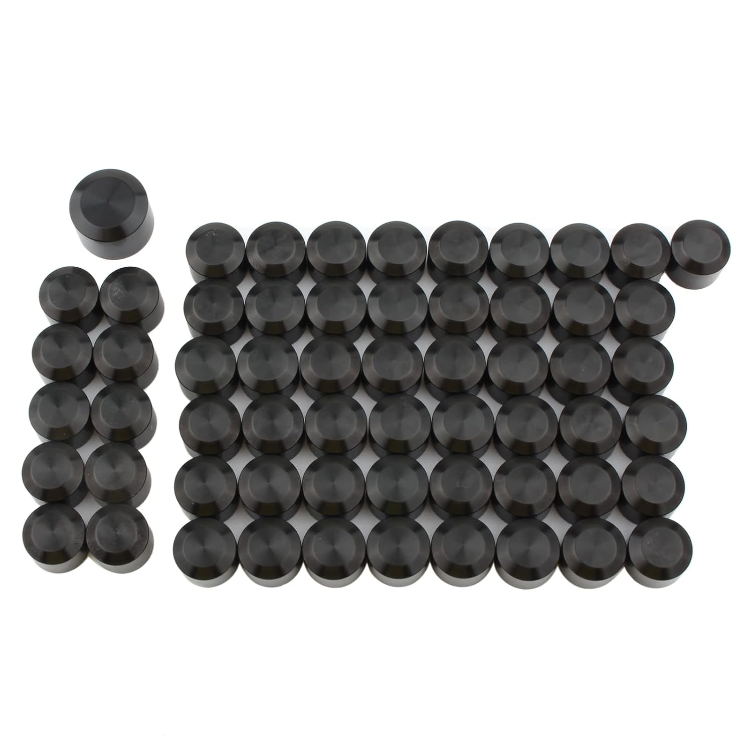 Motorcycle Bolt Covers Engine Bolt Toppers Caps Kit for Harley Touring Road King Street Glide Road Glide Electra Glide Softail Breakout Dyna Fat Bob Sportster XL 883 Evolution Twin Cam (Chrome)