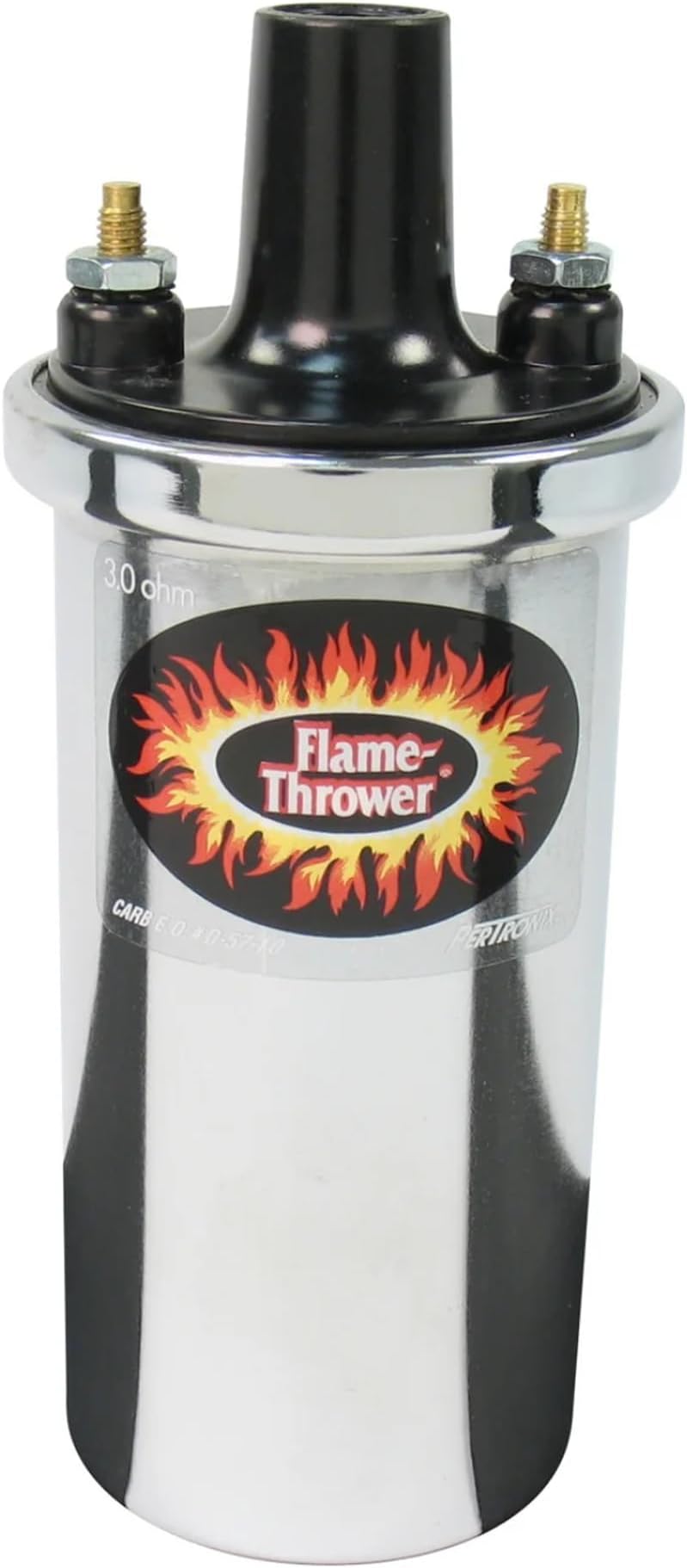 40601 Flame-Thrower Ignition Coil, 40,000 Volt 3 Ohm, 12 Volt, Chrome Epoxy