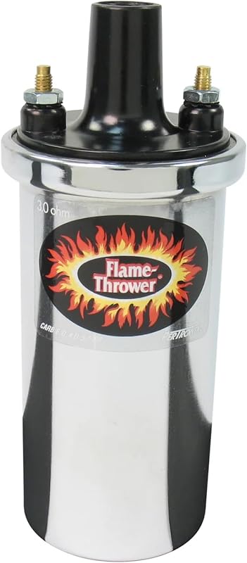 Bobina de ignição Pertronix 40601 Flame-Thrower 40.000 V, 3,0 Ω, 12 V, epóxi cromado – 1 unidade