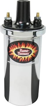 Pertronix 40601 Flame-Thrower Ignition Coil, 40,000 Volt 3 Ohm, 12 Volt, Chrome Epoxy