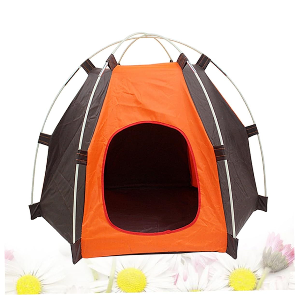 Tente pliable pour chat contre l'humidité, cabane Oxford orange intérieur et extérieur