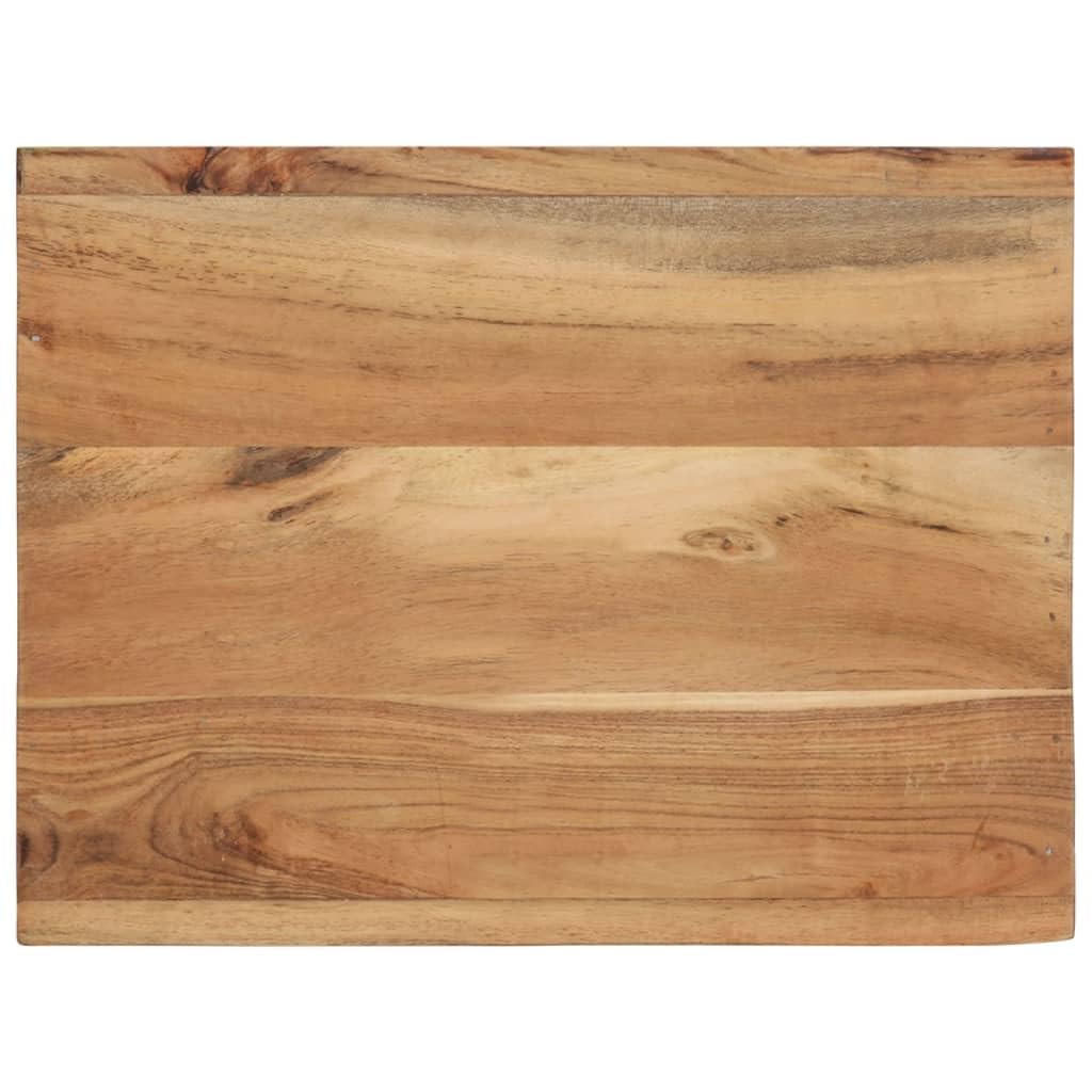 Holzhocker 40x30x40 cm aus Massivholz Akazie - Vielseitiger Beistelltisch und Couchtisch mit Ablagefach für Wohnzimmer und Flur - Rustikaler Hocker Natur Unikat