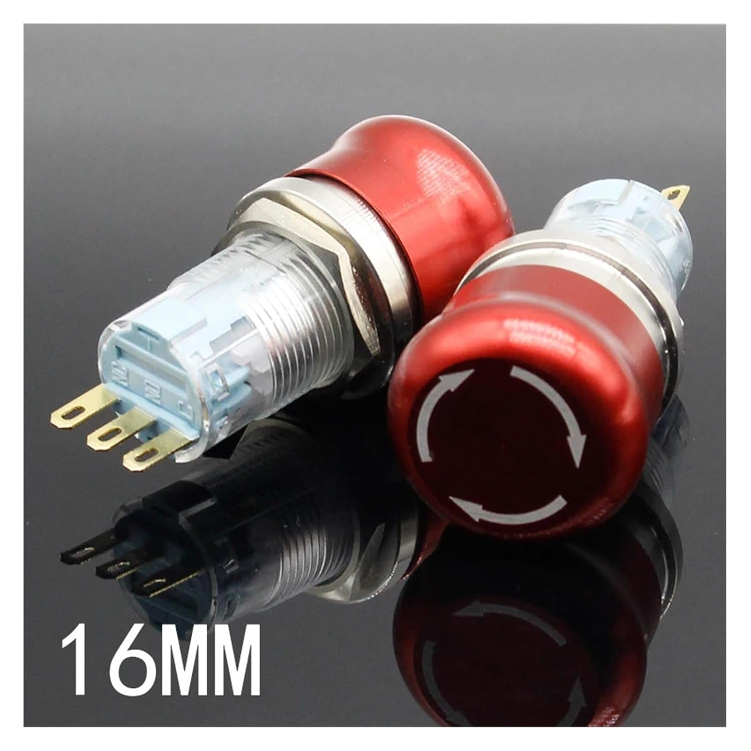 Emergency Stop Switch 1pc 16mm Waterproof Stainless Steel Waterpro