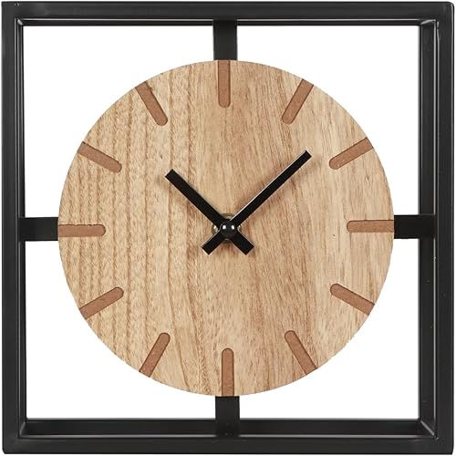 Reloj de mesa negro vintage en soporte, reloj decorativo de escritorio y estante, reloj rústico de repisa, reloj de granja sin tictac