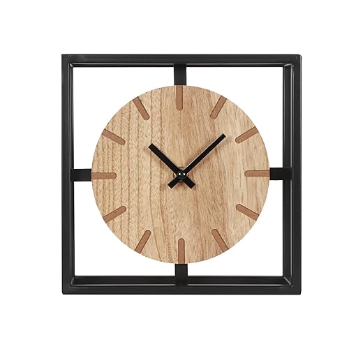 Vintage Black Table Clock on Stand, Decorative Desk and Shelf