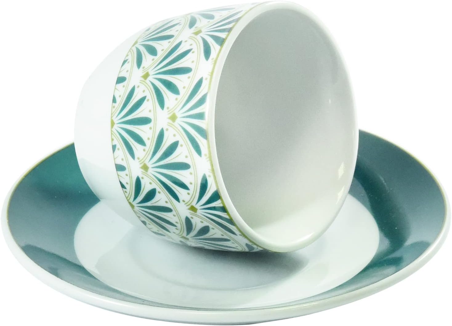 HOUSE COLLECTION Porcellana, Luxury Line – Set of 50 ml Coffee Service, 6 Pieces with Saucer