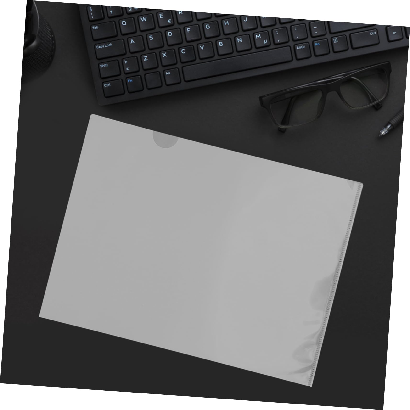 Operitacx 100stücke Dokumentenmappen aus Transparentem Kunststoff für Büro und Schreibtisch Passgenau Schlank und Minimalistisch Robust