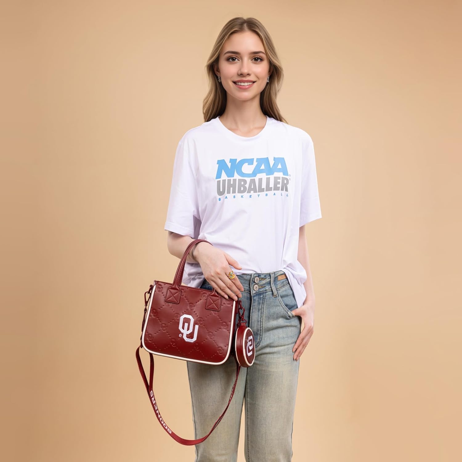 Montana West X NCAA Small Crossbody Bag for Women with Wallet