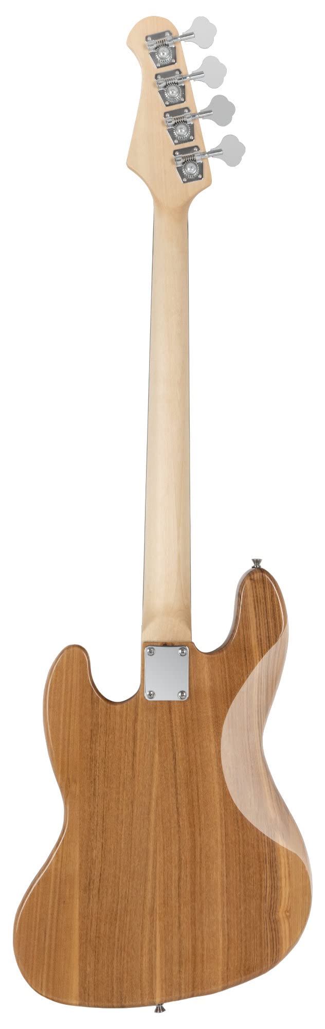 Rocktile Pro JB-30PR Ashwood E-Bass - Jazz-Style E-Bass - Body: Esche - Hals: Ahorn - Griffbrett: Engineered Wood - 2 Single-Coil Tonabnehmer - 2 Volume-/ 1 Toneregler - Natur