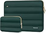 MOSISO Laptop Case 13.3 inch, 13-13.3 inch Puffy Laptop Sleeve Compatible with MacBook Air 13.6 M5 M4 M3 M2 M1/Neo/Pro 13/14, HP Dell ASUS Lenovo,Polyester Horizontal Bag with Small Case, Black