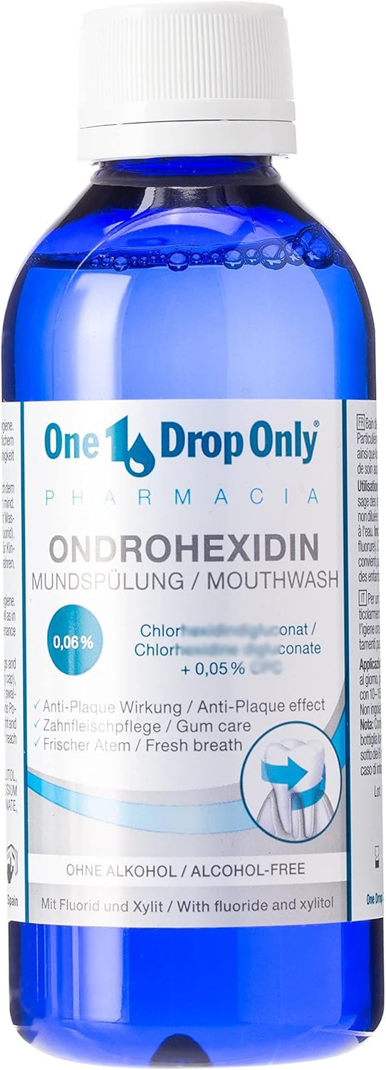 One Drop Only® Pharmacia Mundspülung mit Chlorhexidin (250 ml) – alkoholfrei, CPC, Xylitol und Fluorid