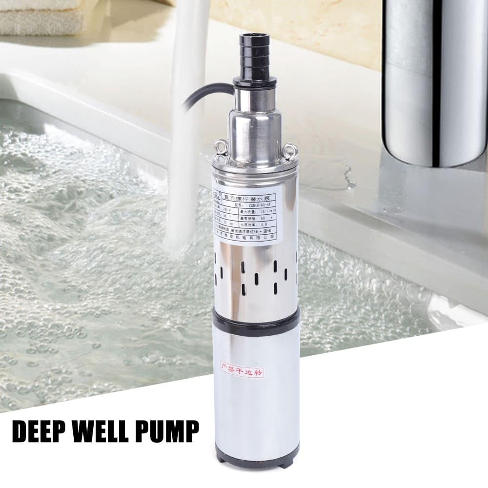 Słoneczna pompa głębinowa 280 W, stal nierdzewna, przepływ 16 l/min, wysokość 60 m, pompa zatapialna, wodoodporna IPX8, idealna do nawadniania, ogrodu i użytku domowego