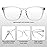 WINTOO Blue Light Glasses for Woman Men | 99% Blue Light Blocking Glasses for Computer Gaming TV Phone Screen Square Frame | Anti Eyestrain & UV Glare Protection - 5 Pair
