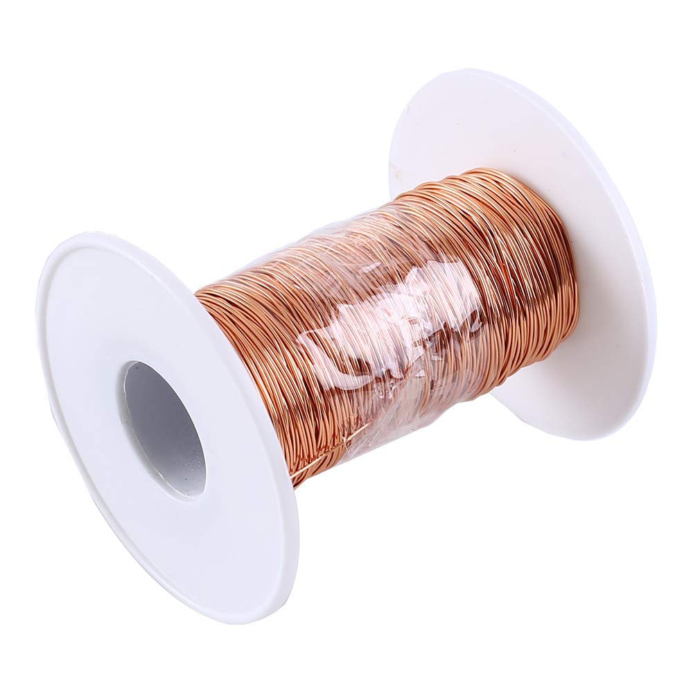Fil de Cuivre Emaillé, 0,5mm x 50m Fil de Cuivre Emaillé Bobine de Fil pour les Transformateurs Inducteurs