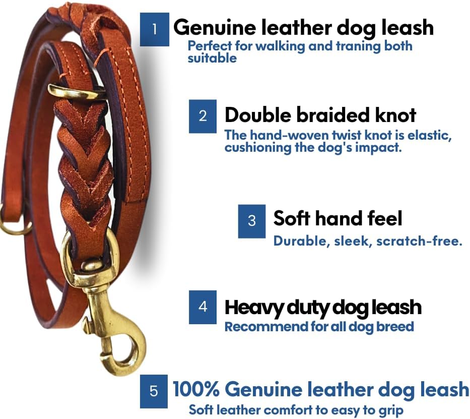 Cable De Amarre De Perro De 25 Pies Para Perros De Hasta 300 Libras