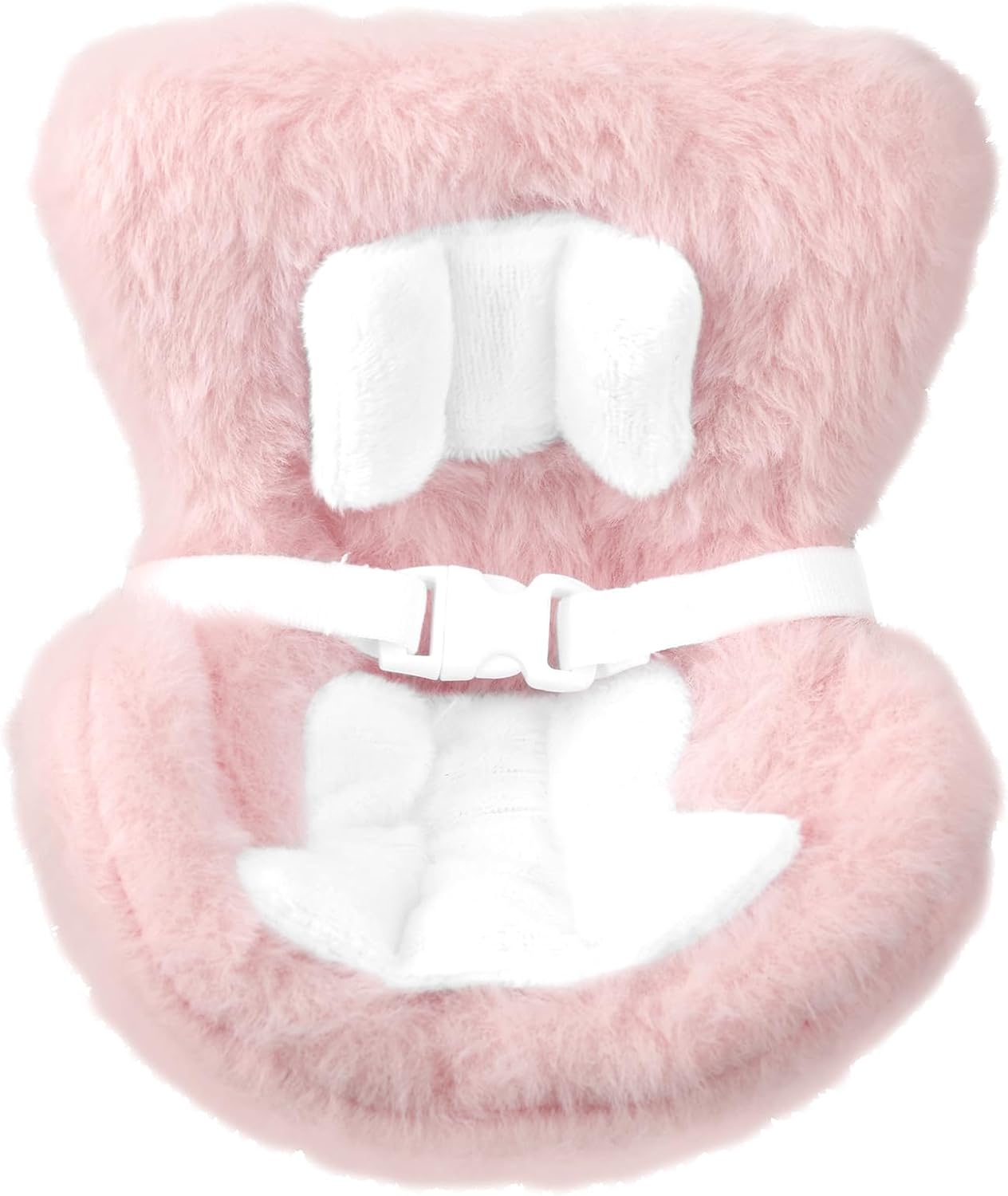 Car Seat for Dolls, Pink Car Seat with Soft Furry Cushions Clip Box and Safety Belts Decorative Sofa Air Vent and Desktop Accessories for Display Doll