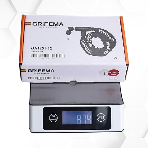 Miniatura 10 de GRIFEMA GA1201-12 Candados de cadena de bicicleta con 2 llaves, cerradura de bicicleta de alta seguridad de 47.2 in para bicicleta ciclo, moto,