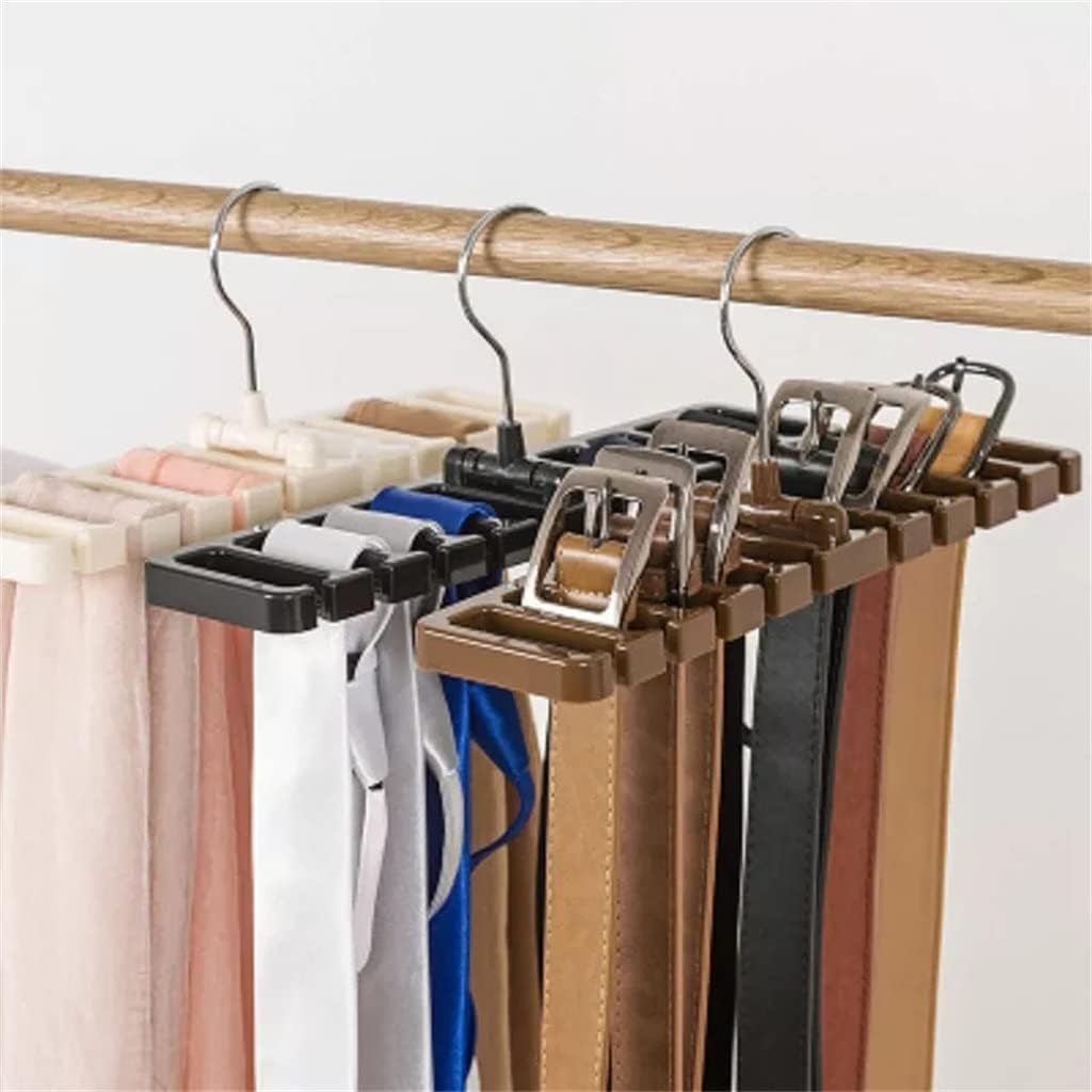 Tie Belt Scarf Organizer Closet Wardrobe Space Saver Hanger for Men Women Clothing with Metal Hook Belt Storage (Color : White-Patch Five-Pointed star4, Size : Mcode) (D Mcode)