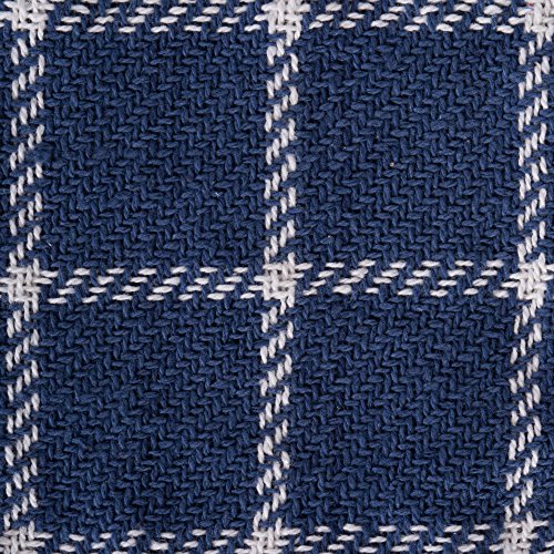 Dii Transitional Checked Plaid Woven Throw, 50X60, French Blue #TOP1