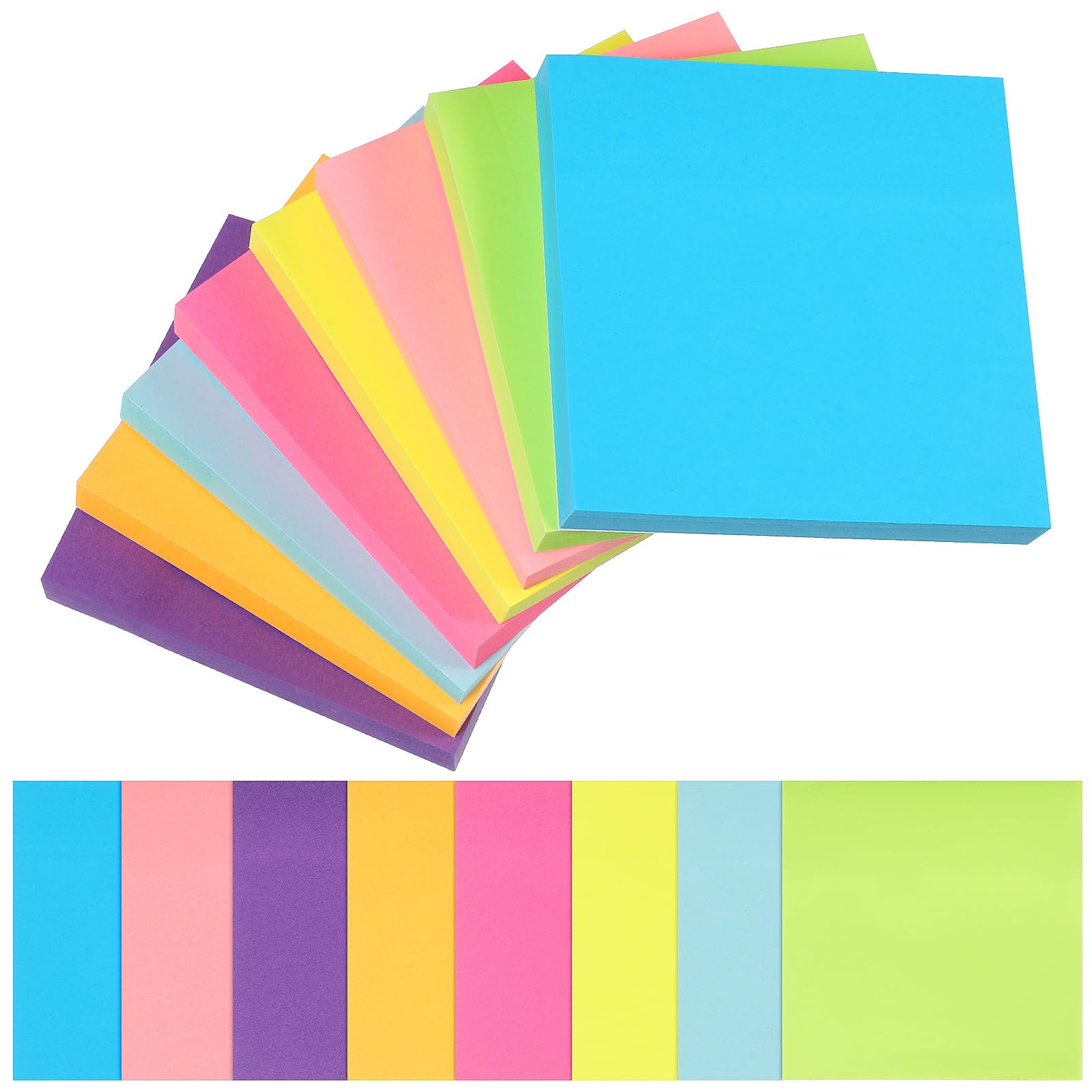 STOBAZA 16 Selbstklebende Haftnotizen aus Papier mit Starker Klebkraft Leere Klebezettel für Büroschreibtisch zum Schreiben und Hervorheben Wichtiger Punkte