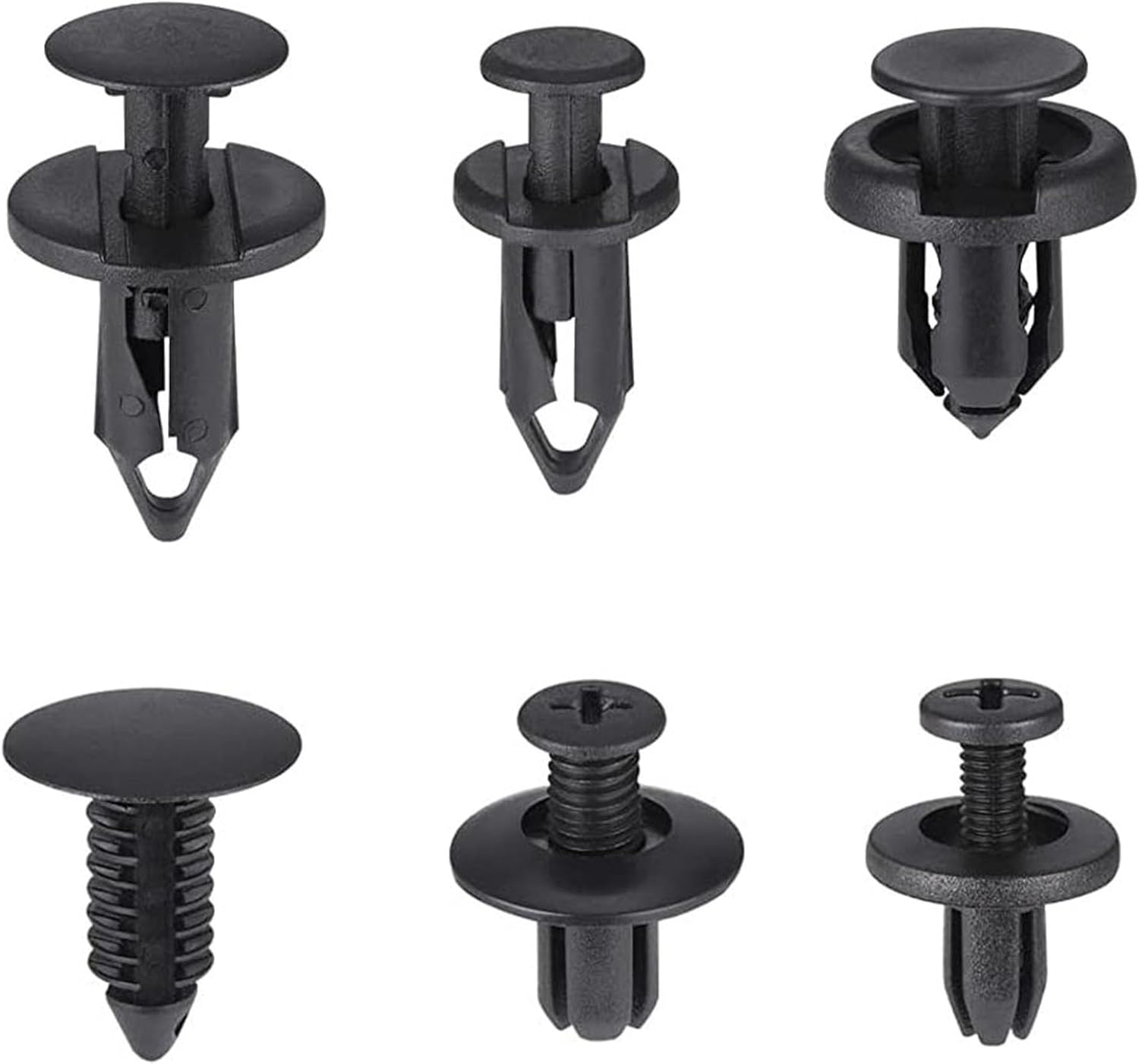 Amazon.fr 190 Pièces Rivet Plastique Clips Voiture, 6 Taille Clips de