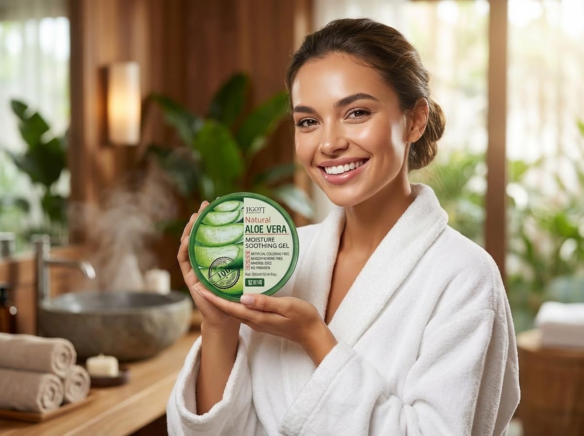 Amazon.com: [JIGOTT] Natural Aloe Vera 100% Moisture Soothing Gel