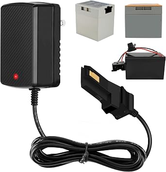 12V Battery Charger for All Power Wheels Gray and Orange Top Battery 12 Volt Charger for Fisher-Price Power Wheels Battery Powered Wheels Replacement Charger