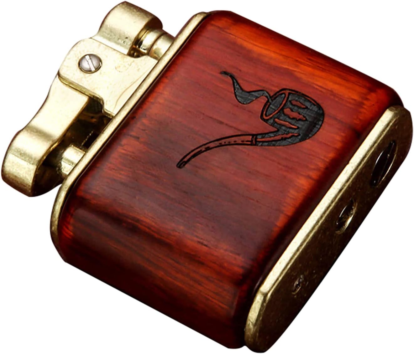 Vintage Antique Lighter with Soft Flame, Kerosene Lighters with Laser Engraved Pipe Lighters Refillable for Smoking BBQ Cooking (not Include Kerosene)