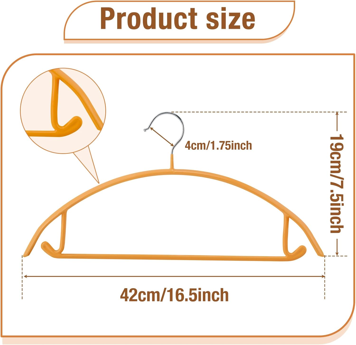 18 Pack Clothes Hangers,16.5 inch PVC Coating Sweater Hangers, Non-Slip Rubber Coated Hanger, Heavy Duty No Shoulder Bump Metal Hanger for Closet Suit Jacket Shirt T-Shirt(Colorful)