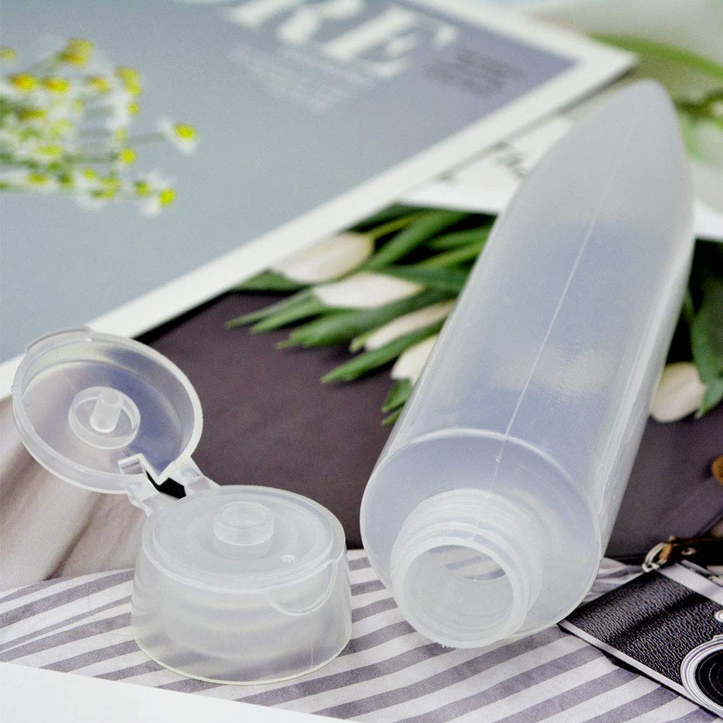 Nydotd 18 Pack Travel Size Plastic Squeeze Bottles for Liquids, 50ml/1.7oz TSA Approved Travel Bottles Makeup Toiletry Cosmetic Containers Leak-Proof Travel Containers with Flip Caps Refillable (50ml) : Beauty & Personal Care