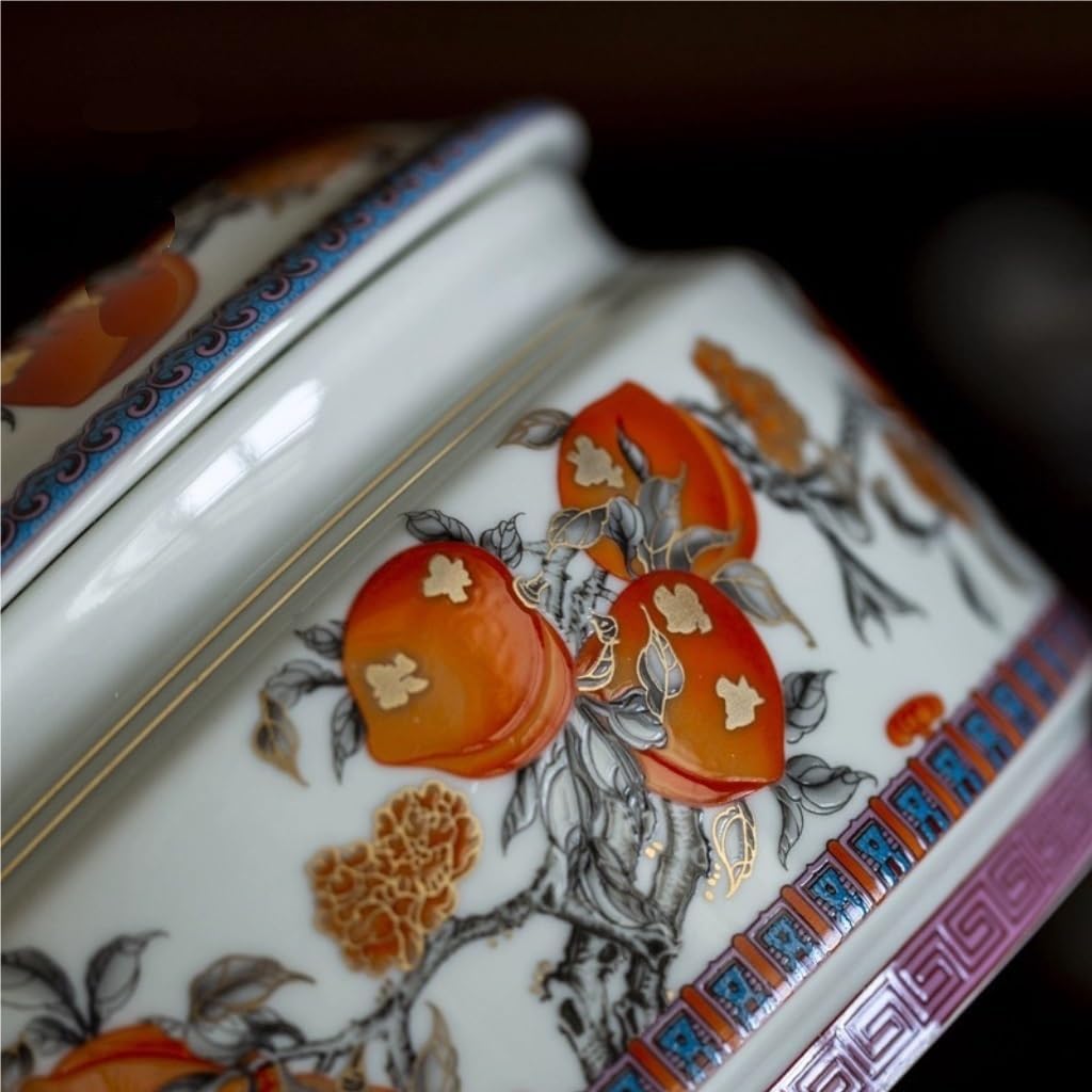 SONGCHAO Sugar Jar Ceramic Loose Tea Storage Container Jar Household Nut Coffee Cereal Sealed Jar Kitchen Spice Storage Jar Tea Canister