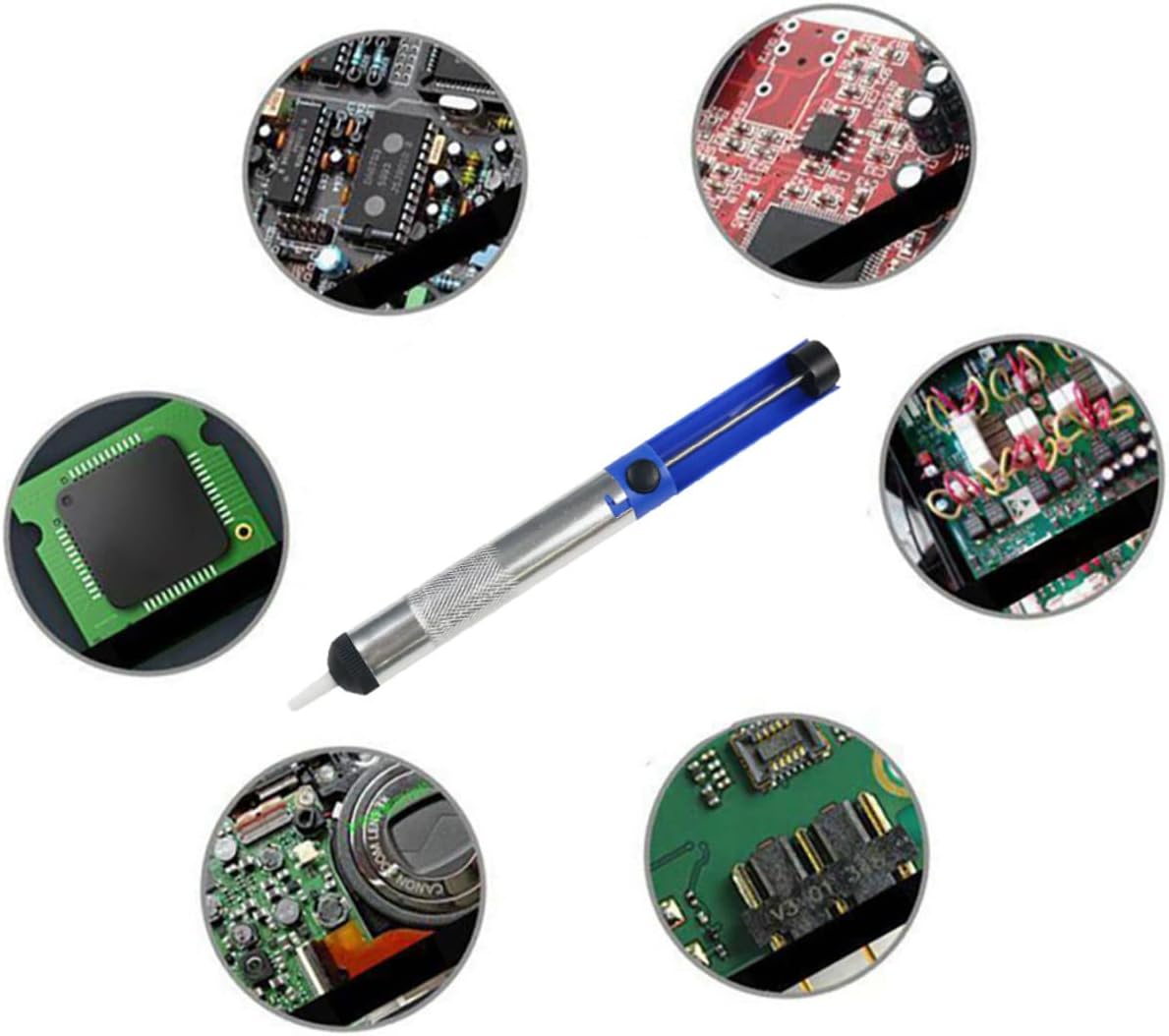 ORFOFE 10pcs Desoldering Vacuum Pump High Efficiency Solder Remover with Strong Suction Easy One-handed Use for Pcb Repair and Maintenance