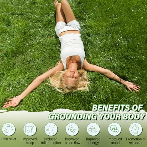 Grounding Mat for Bed, Earth Connected Grounding Mattress Cover Kit for Improve Sleep, Pain Relief, Enjoy The Grounding Effect Indoors, Twin 27"x39"