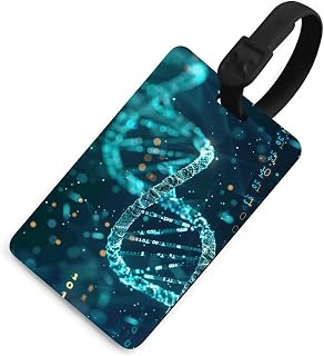 DNA Double Helix Luggage Tags for Suitcase Name Tags Air Tags | Cute Unique Bag Tags Id Label Personalized Baggage Identifier Travel Essentials Travel Accessories for Cruise Airport