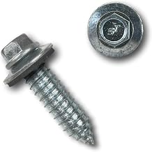EAGLE 1 Metal Roofing Screws #17 Metal Building Screws 250-Count,Oversized Diameter, Sharp Tip, EPDM Washer/Includes 5/16" Magnetic Hex Bit Driver 1", 250