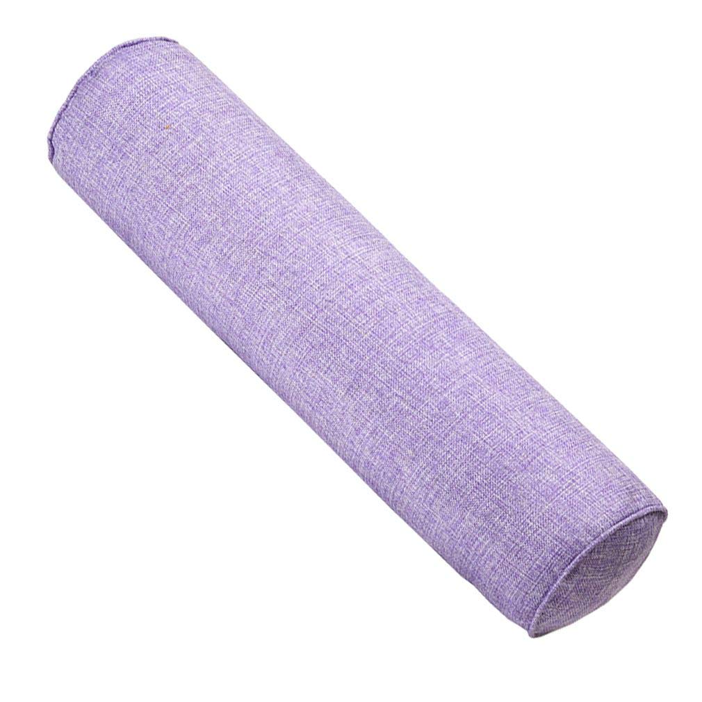 Xiang Ru Flax Solid Color Candy Pillow Roll Bolster Pillows for Home Bed Sofa Cushion Light Purple 80 x Diameter:20CM