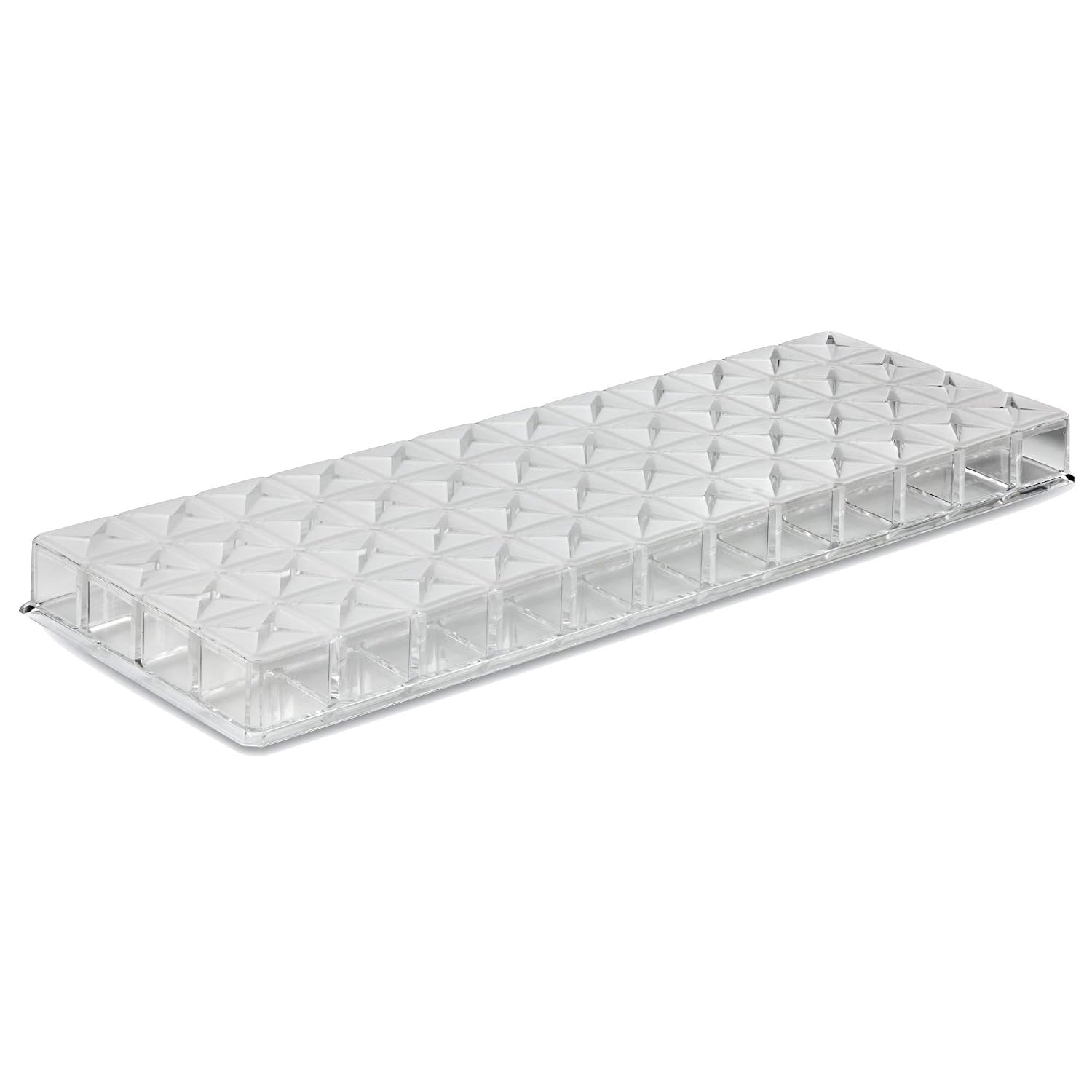 byAlegory Acrylic Lipstick Makeup Organizer W/Removable Silicone Support Inserts | 48 Space Cosmetic Storage Fits Most Drawers (CLEAR)