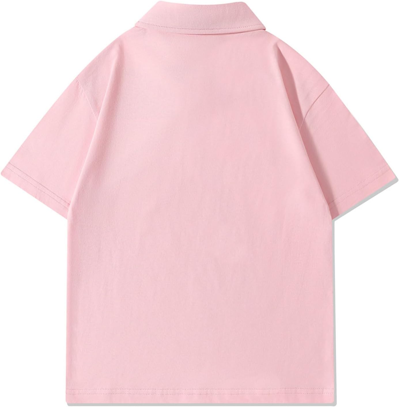 Boys' School Uniform Short Sleeve Polo Shirt Button Closure Lapel Collar Polo Shirt Solid Color Performance T-Shirt