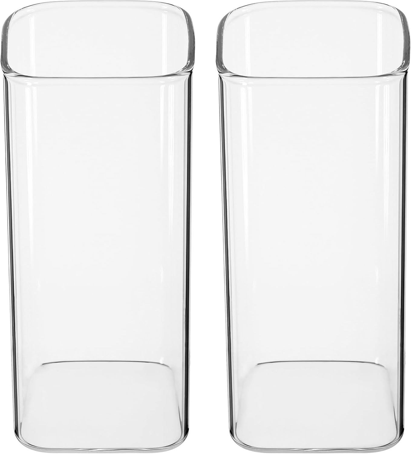 Zerodeko 2pcs Glass Cups, Creative Household Cocktail Cups for Coffee Milk, Transparent, 5. 23 X 2. 36 Inch