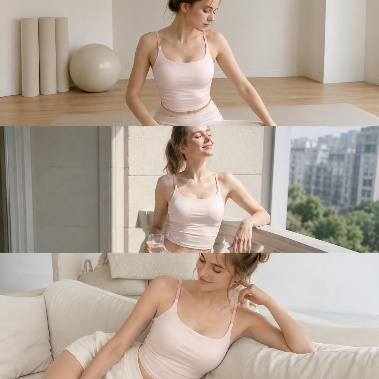 Top Acolchado, Soporte Medio para y Fitness, para Entrenamiento
