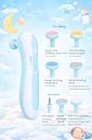 TEC TAVAKKAL Electric Baby Nail Trimmer for New-Borns with LED Light – Safe Baby Nail Cutter 0–6 Months | Quiet Baby Nail File Kit with Multiple Grinding Heads | Infant Nail Care Grooming Set (Blue) gallery image