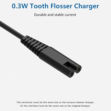 Charger for Waterpik Cordless Water Flosser Cord Replacement for Waterpik WP360 WP360W WP360C WP400 WP440 WP440C WP450 WP462 WP462W WP468 WF13 WP100 Series 3V USB Portable Charging Cable 3V 5FT Black
