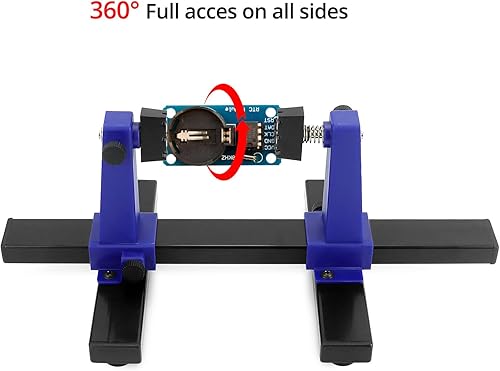 Miniatura 2 de QWORK Marco de soporte de placa de circuito impreso ajustable, marco de soporte de PCB de 2 juegos y kit de sujeción