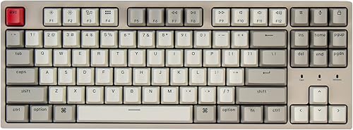 Keychron C1 Tenkeyless Layout - Teclado mecánico con cable de 87 teclas para Mac, interruptor mecánico marrón Keychron / teclas ABS de color retro /