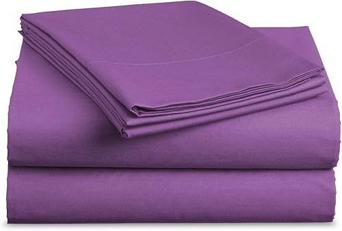 Miniatura 9 de Juego de sábanas de 4 piezas (+ 26 pulgadas), bolsillo extra profundo, tamaño King  estándar, color azul claro sólido de 600 hilos, 100% algodón