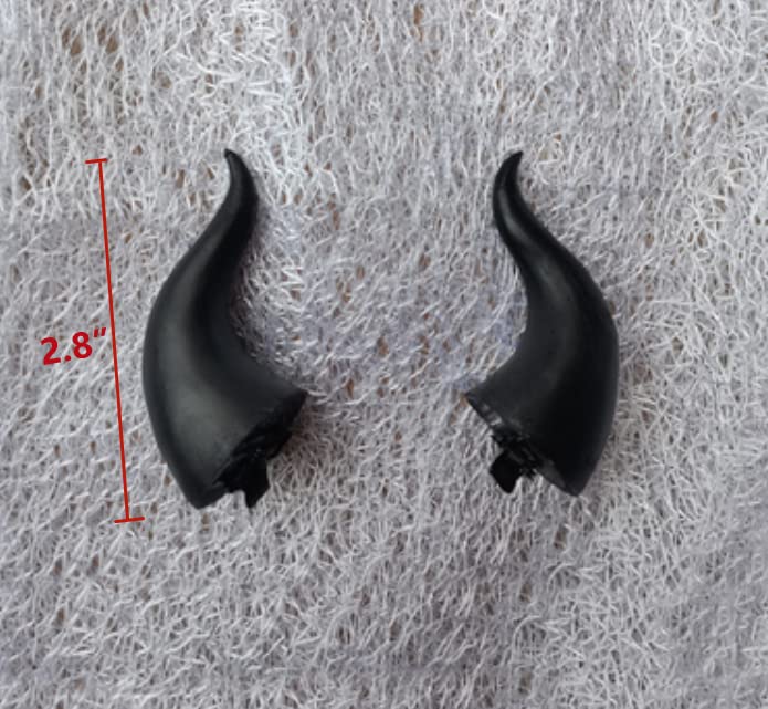 Dark Gothic Devil Horns Ghost Hairpin Edge Hair clips Skull Butterfly Bat Ear Costume Halloween Cartoon Hair Accessories (Black Devil horns) - Image 2