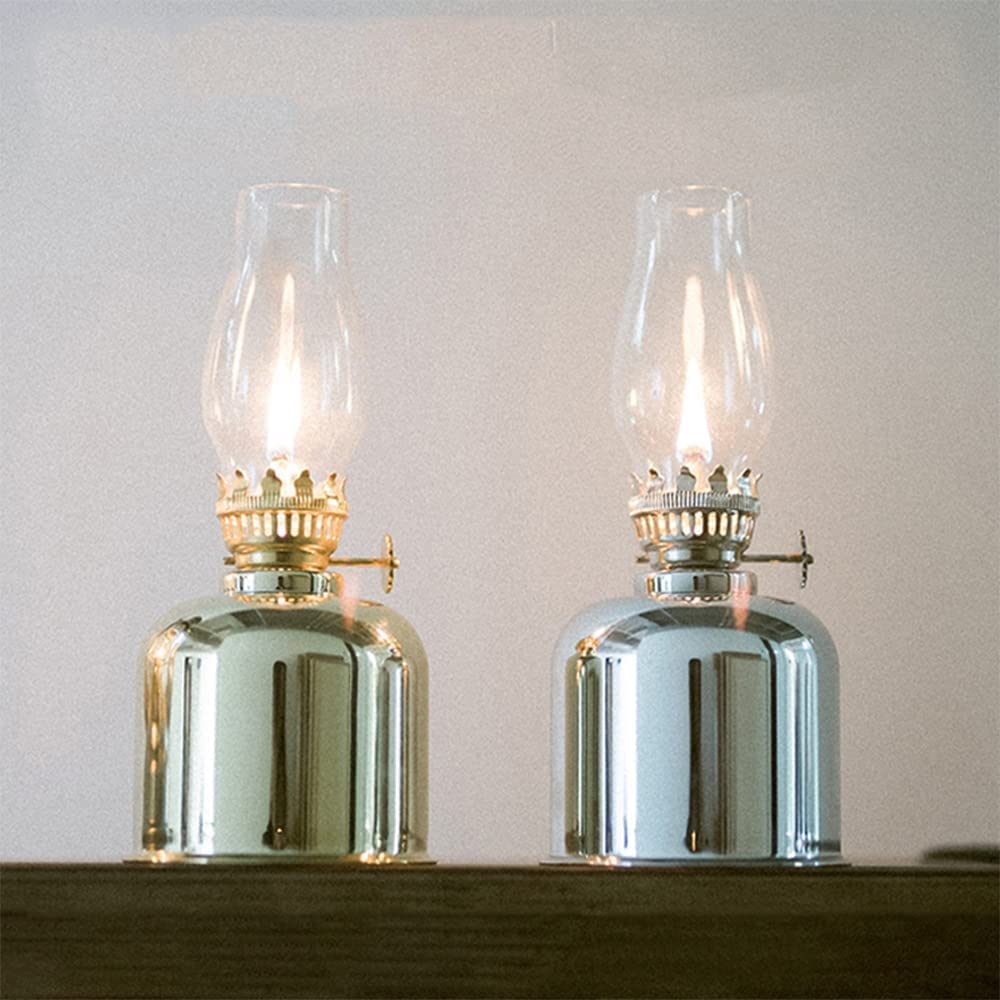 Lampada A Olio In Vetro Grande - Con Paralume, Per Interni, Usa Cherosene - Foto 5